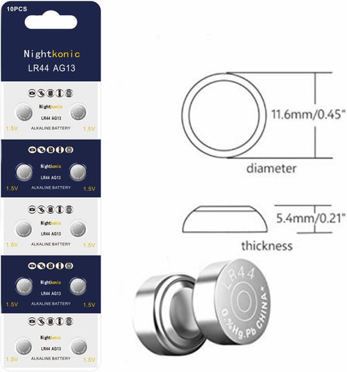 30 Count - LR44 AG13 357 SR44 A76 303 Battery 1.5V Button Coin Cell Batteries